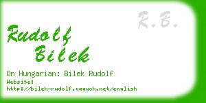 rudolf bilek business card